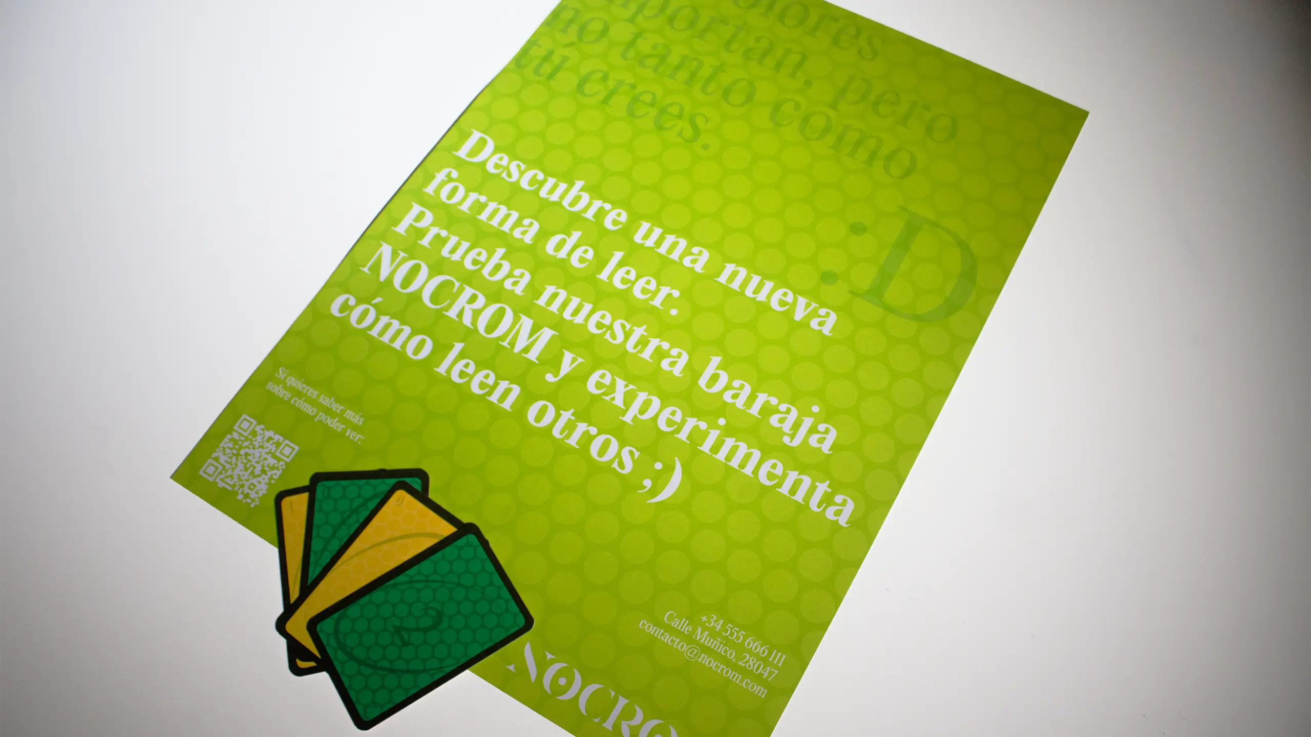 Pieza gráfica de cartelería verde de la campaña de NOCROM